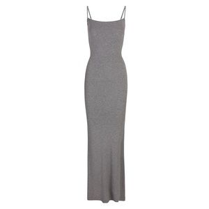SKIMS Soft Lounge Long Slip Dress- Color “HEATHER GRAY”- size M